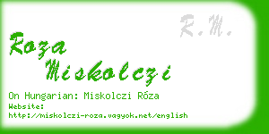 roza miskolczi business card